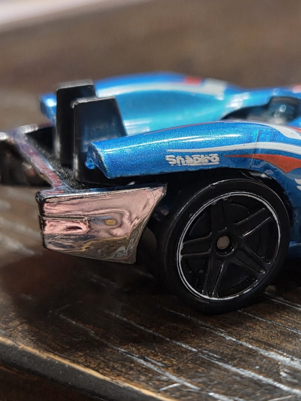 2007 Mattel Hotwheels 1186 Prototype H 24 1/64 Diecast Car Toy metallic blue - Picture 7 of 16